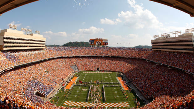 A high end zone view of Neyland Stadium