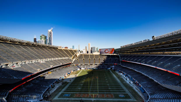 A general view of the Chicago Bears NFL stadium.