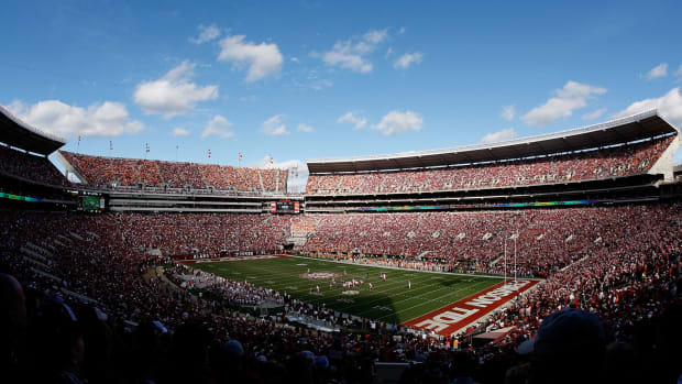 A general view of Bryant-Denny Stadium during the game between the Alabama Crimson Tide and the Tennessee Volunteers.