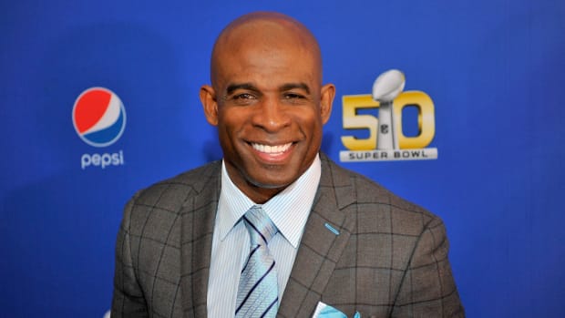 Deion Sanders on the red carpet. He is now head coach of Jackson State football.