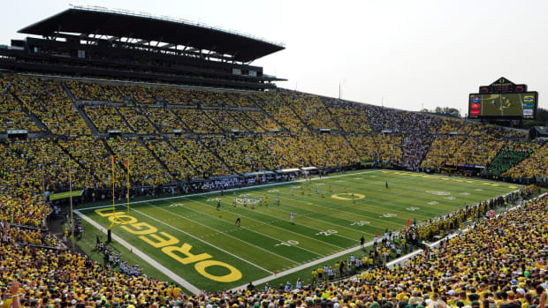 A general view of Oregon's stadium.