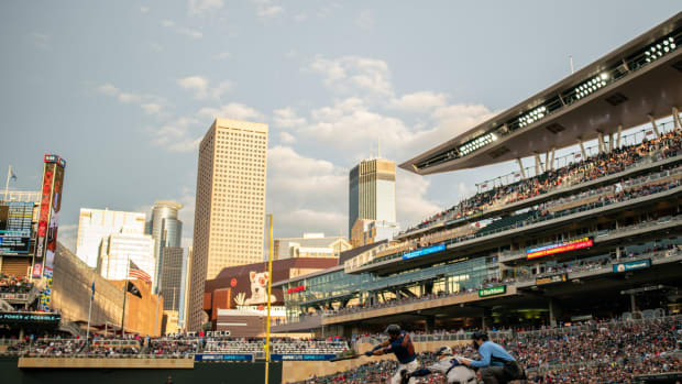 A general view of Target Field during a Twins game.