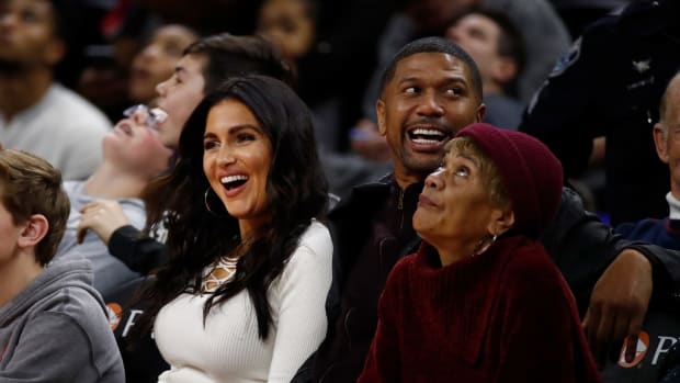 Molly Qerim And Jalen Rose Watch NBA Game.
