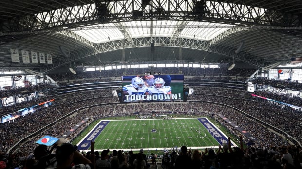 A general view of the Dallas Cowboys stadium.