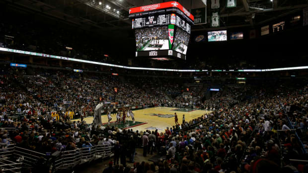 A general view of the Milwaukee Bucks arena.