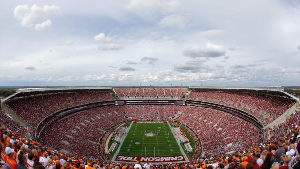 A general view of Bryant-Denny Stadium during the game between the Alabama Crimson Tide and the Tennessee Volunteers.