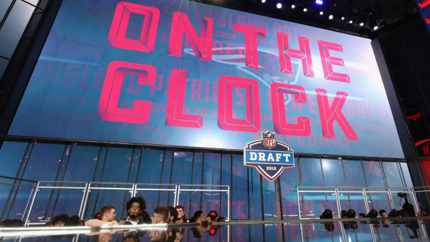 A general view of the stage at the NFL Draft.