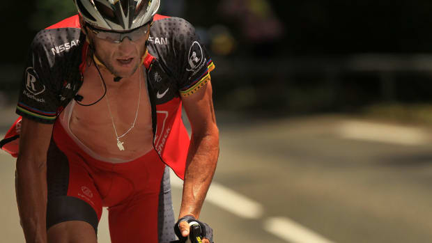 Lance Armstrong during a race in 2010.