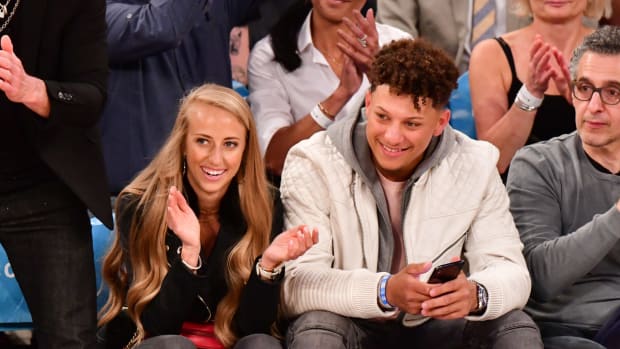 Patrick Mahomes with girlfriend Brittany.