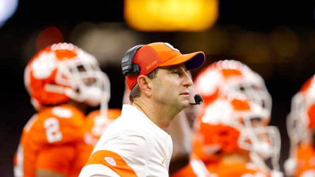 Clemson head coach Dabo Swinney not happy with the refs at the national title game in New Orleans.