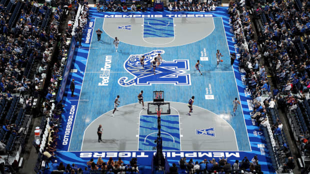 Memphis basketball's arena during a game.