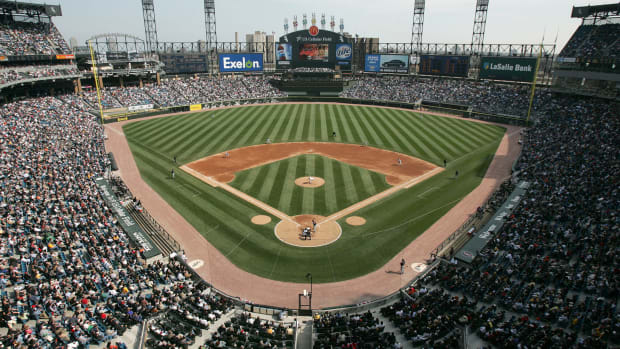 A general view of the Chicago White Sox stadium.