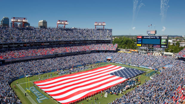 A general view of the Tennessee Titans stadium ahead of an NFL game.