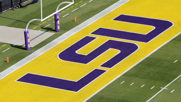 A look at one of the end zones at LSU football's Tiger Stadium.