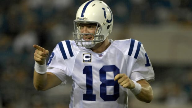 Peyton Manning playing for the Colts.