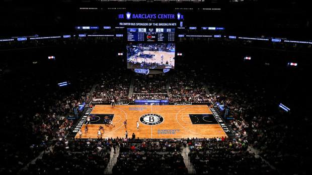 A general view of the Brooklyn Nets arena.