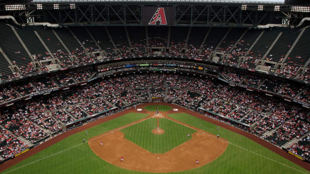 A general view of the Arizona Diamondbacks stadium.