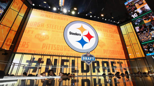 A general view of the stage at the NFL Draft as the Steelers are set to pick.
