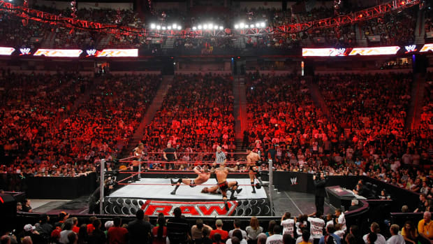 A general view of a WWE match.