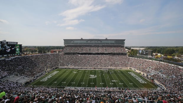 A general view of Michigan State's football stadium.