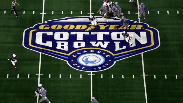 Memphis and Penn State playing in the Cotton Bowl Classic.