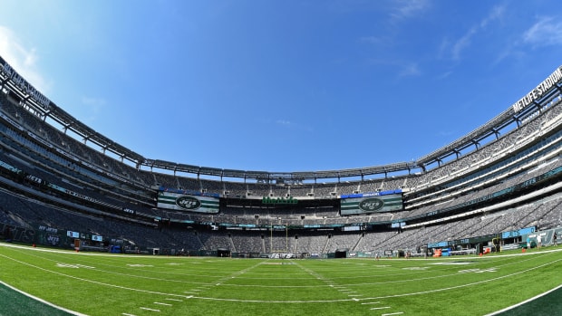 An interior view of the New York Jets stadium.