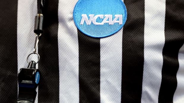 A referee's outfit for an NCAA Tournament game.