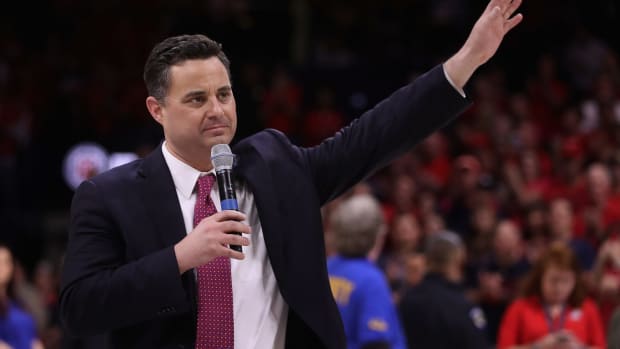 Sean Miller speaks to fans after win over CAl.