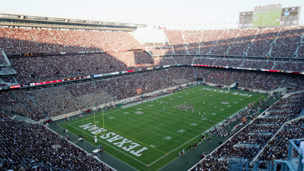 A general view of Texas A&M's football stadium.
