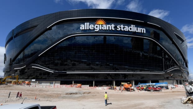 Allegiant Stadium, home of the NFL Las Vegas Raiders and the 2020 Pac-12 Football Championship and nicknamed the "Death Star."