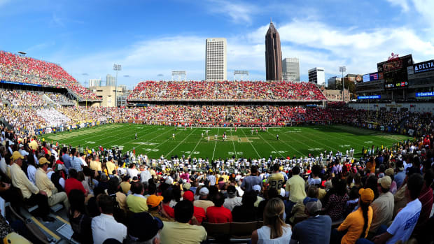 A general view of Georgia Tech's football field.