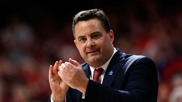 Sean Miller encourages his team during a game.