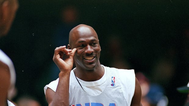 Michael Jordan at the All-Star Game in Cleveland.