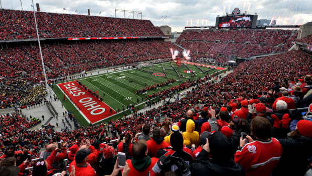 A general view of Ohio State's football stadium ahead of a Michigan game.