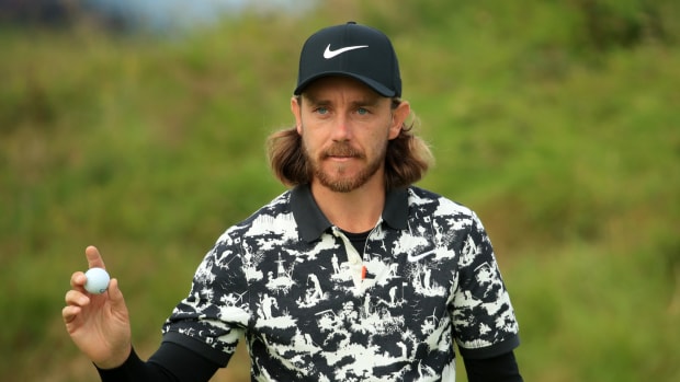 Tommy Fleetwood thanks the crowd.