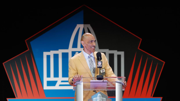 Tony Dungy at the Hall of Fame ceremony.