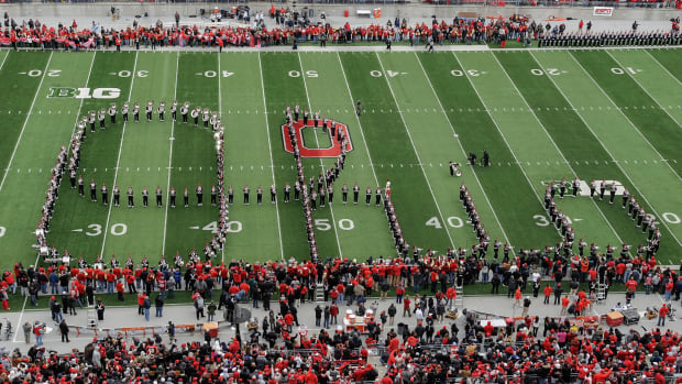 A general view of the Ohio State Buckeyes football field.