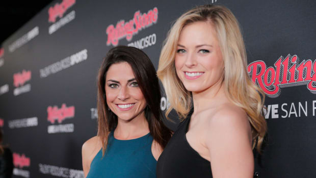 Jenny Dell and Jamie Erdahl on the red carpet.