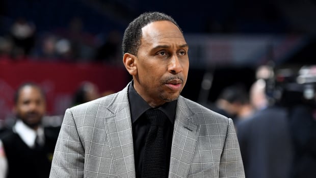 Stephen A. Smith looking on at the NBA Celebrity Game