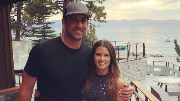 Danica Patrick and Aaron Rodgers on Valentine's Day.