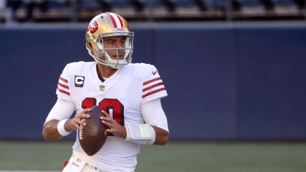 San Francisco 49ers quarterback Jimmy Garoppolo on Sunday.