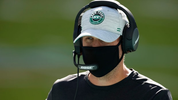 New York Jets head coach Adam Gase on Sunday against the Dolphins.