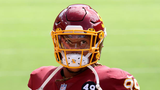 Washington Football Team's Chase Young during his NFL debut.