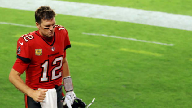 Tampa Bay Buccaneers quarterback Tom Brady after the Saints game.