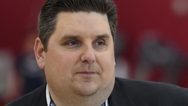 Brian Windhorst attends a practice session at the 2018 USA Basketball Men's National Team minicamp.