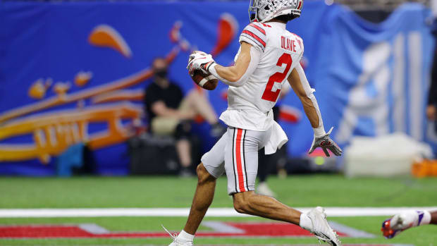 Ohio State Buckeyes wide receiver Chris Olave against Clemson.