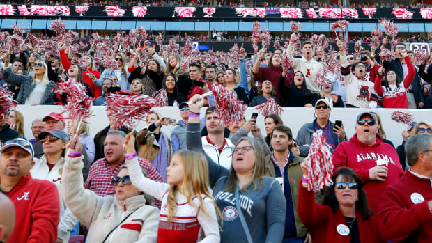 A general view of Alabama fans during a game in Tuscaloosa