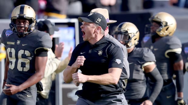 Army's Jeff Monken is fired up.