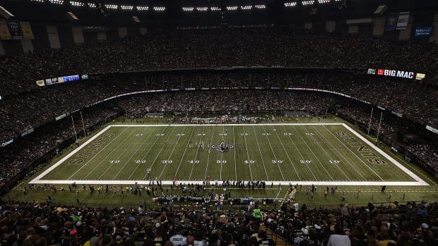 A general view of the Superdome during a New Orleans Saints game.