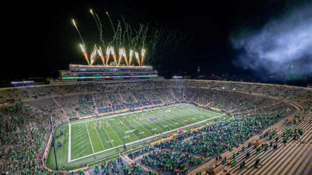 Clemson v Notre Dame on Saturday night in South Bend.